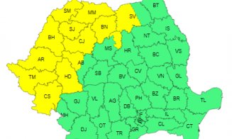 Cod galben de ploi la Cluj, până joi
