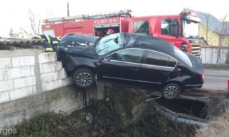 Accident „ca-n filme”. O femeie a lovit mortal cu mașina un cal și a ajuns la spital după ce a intrat într-un gard