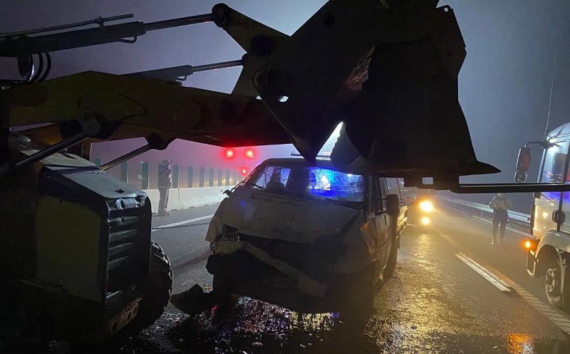 ACCIDENT înainte de inaugurare pe tronsonul Chețani - Câmpia Turzii al Autostrăzii Transilvania / 7 persoane implicate