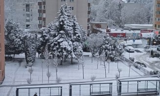 A-nceput de ieri să cadă câte-un fulg, apoi a nins ca-n povești la Cluj