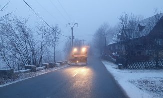 Atenție, șoferi! Se circulă în condiții de iarnă pe unele drumuri din Cluj