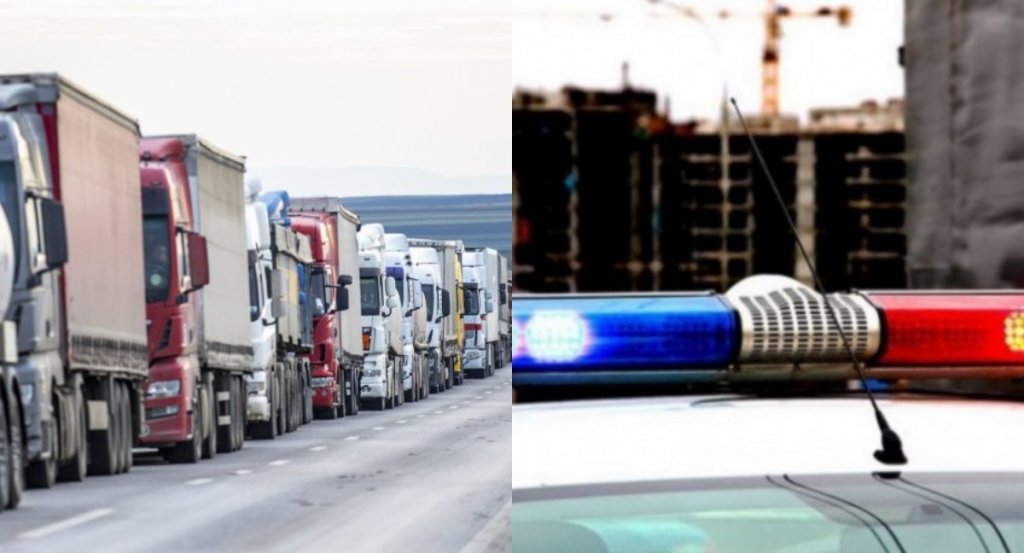 Amenzi uriașe aplicate în timpul protestului transportatorilor de la Cluj. Trei șoferi au rămas fără carnet