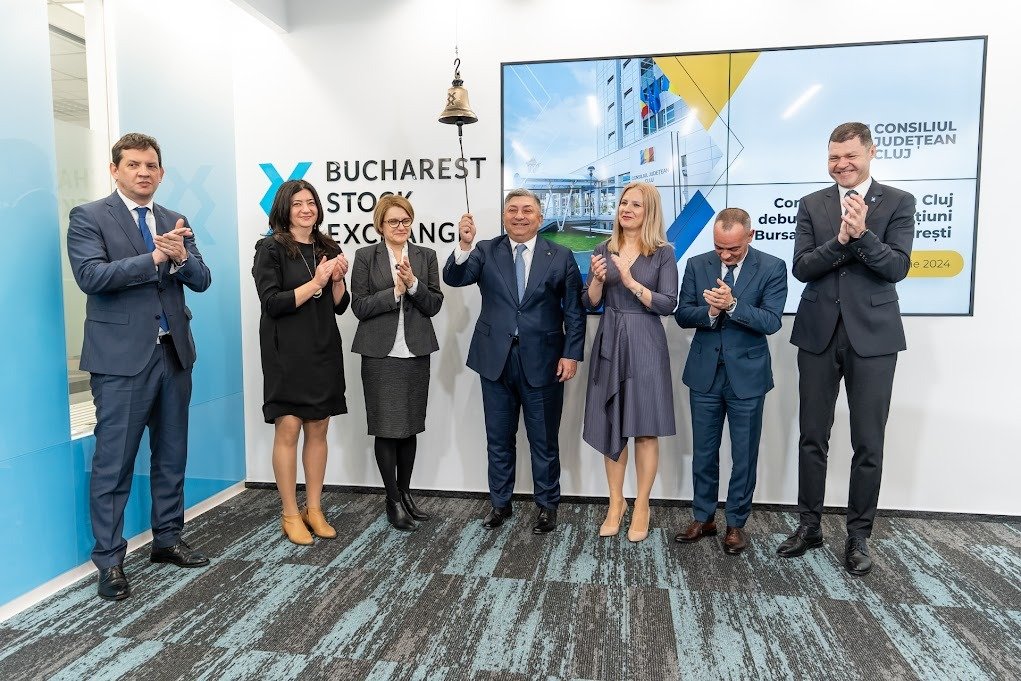 Obligaţiunile emise de Consiliul Judeţean Cluj, în valoare de 76 mil. euro, au debutat la Bursa de Valori Bucureşti