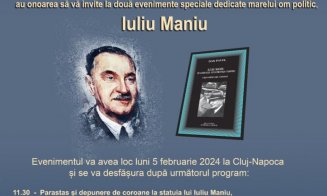 Iuliu Maniu, omagiat la Cluj-Napoca la 71 de ani de la moarte. Parastas la statuia sa și lansare de carte