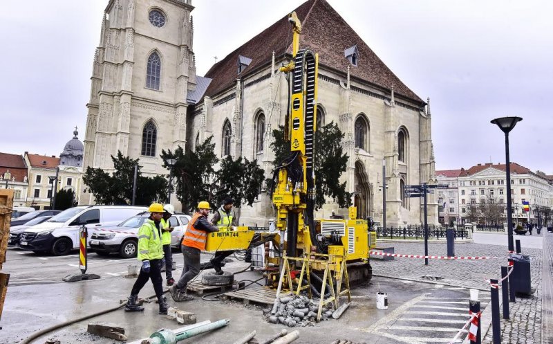 Tunelurile subterane din Cluj, mit sau realitate? Ce a găsit echipa care a forat în Piața Unirii pentru metrou