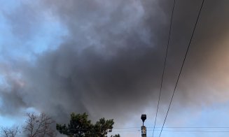 INCENDIU puternic pe Calea Baciului din Cluj-Napoca. Fumul a ajuns până în Mănăştur