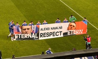 Moment de reculegere în memoria lui Aleksei Navalnîi la meciul FC U Craiova – CFR Cluj