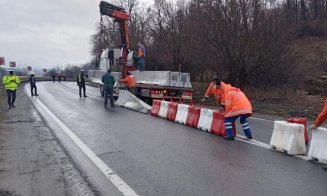 Se montează parapeți de protecție pe DN 1 Oradea – Cluj-Napoca