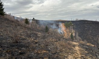 Două mari incendii de vegetație, lichidate de pompierii clujeni