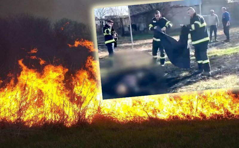 A murit ars de viu după ce a incendiat vegetația uscată de lângă gospodărie