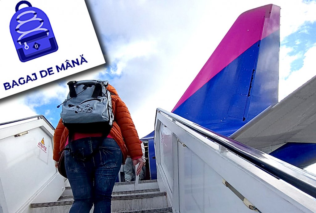 Vacanțe la Wizz Air cu bagajul de mână cât o "poşetă" / La Ryanair "poşeta" este şi mai mică
