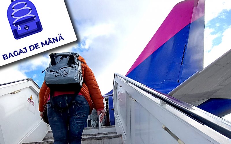 Vacanțe la Wizz Air cu bagajul de mână cât o "poşetă" / La Ryanair "poşeta" este şi mai mică