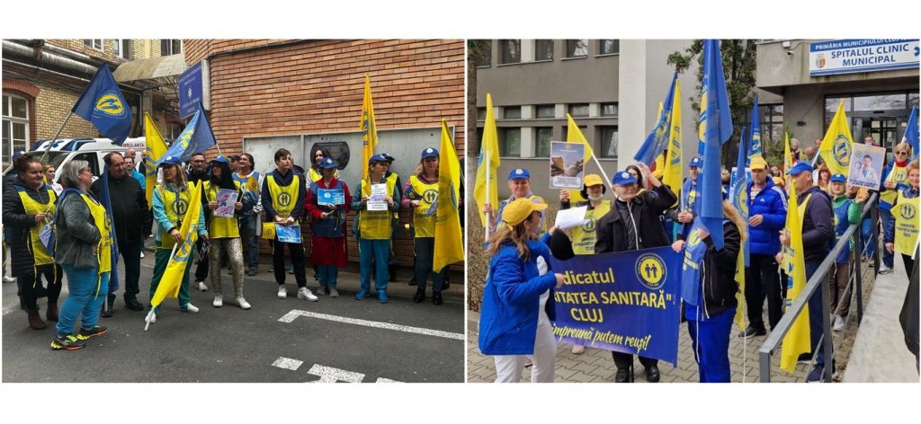 Proteste în sănătate la Cluj-Napoca. Sindicat: Este ceea ce noi am denumit repetiţia pentru grevă