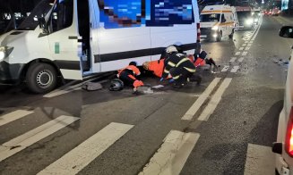 ACCIDENT în Cluj-Napoca, pe strada Traian Vuia: Motociclist sub autoutilitară / Trafic blocat spre aeroport