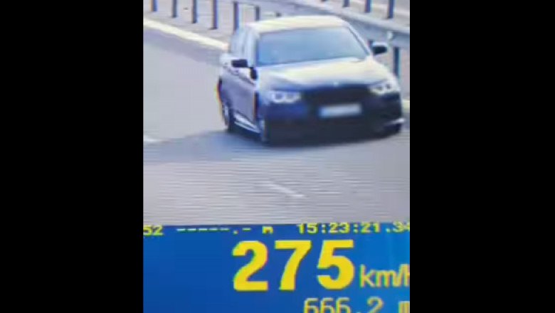 Șofer prins cu 275km/h pe A3. Poliția i-a oferit vitezomanului un "permis de odihnă" timp de patru luni