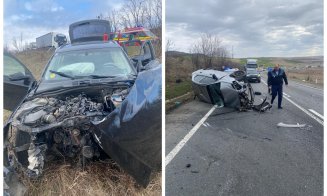 ACCIDENT rutier cu doi răniți, pe un drum din Cluj
