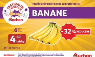 Festivalul Ofertelor Wooww la Auchan îți aduce super reduceri la banane, lego și sute de alte de produse