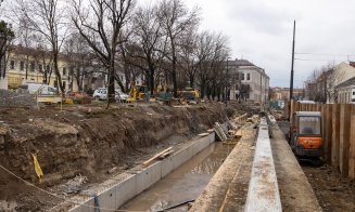 Cum merg lucrările la Parcul Caragiale. Canalul Morii va fi descoperit până la strada Ferdinand și clădirea BT își va schimba “fața”