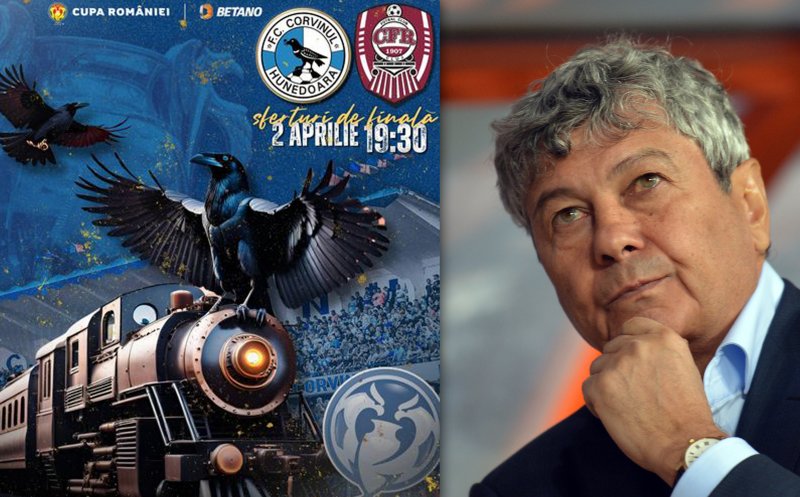 CFR Cluj și Corvinul Hunedoara deschid sferturile Cupei României. Mircea Lucescu va intra pe teren