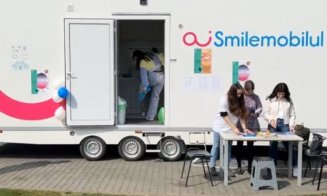 Cum a fost la evenimentul derulat de UMF Cluj cu Smilemobilul lângă stadion. "Intenționăm să îl ducem și în cartiere"