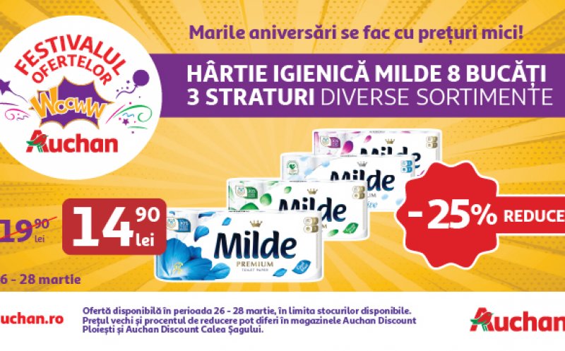 Începând de azi, noi oferte WoowW te așteaptă la Auchan 