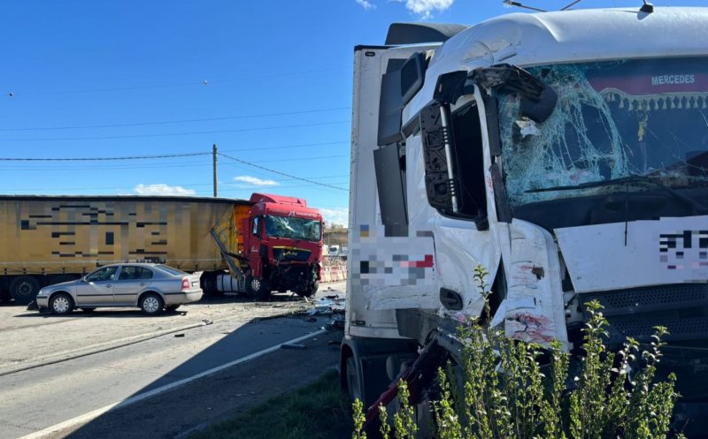 Cum s-a produs carambolul din Turda? Patru autovehicule, făcute PRAF / Bărbat, transportat la spital