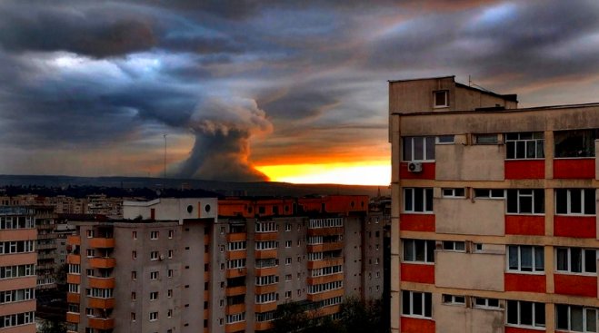 ”Nor tornadă” deasupra Clujului. Ce a dus la formarea acestui fenomen spectaculos
