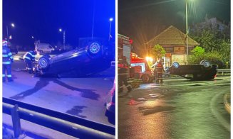 Cum s-a produs accidentul din Florești. Un șofer beat mangă, s-a RĂSTURNAT cu mașina