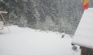 Cluj: Iarnă surprinzătoare în aprilie! Ninge ca-n povești la munte / "Ați băgat în dulap săniuțele și schiurile?"