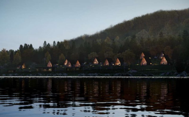 Un nou complex turistic pe marginea unui lac din județul Cluj