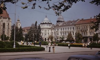 O zi caniculară de vară în centru, în Clujul anilor 1970