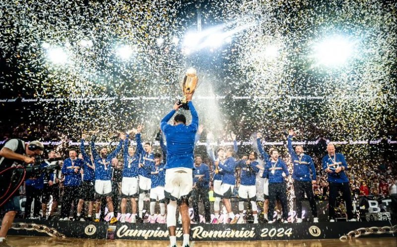 U-Banca Transilvania a câştigat titlul de Campioană a României. Legendarul Ghiță Mureșan, în tribunele BT Arena, la Cluj-Napoca