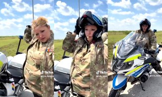Diana Șoșoacă a încălcat Legea: S-a filmat în uniformă, călare pe o motocicletă a Poliției Române