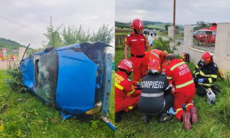 Accident rutier GRAV într-o localitate din Cluj. O victimă a fost transportată la spital cu elicopterul SMURD
