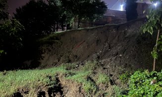 Alunecare de teren în zona străzii Govora pe str. Szenczi Molnar Albert, după furtuna de aseară