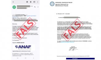 ANAF atrage atenţia cu privire la o nouă serie de mesaje false transmise în numele instituţiei