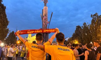 Bucurie în centrul orașului. Clujenii sărbătoresc performanța României de la EURO