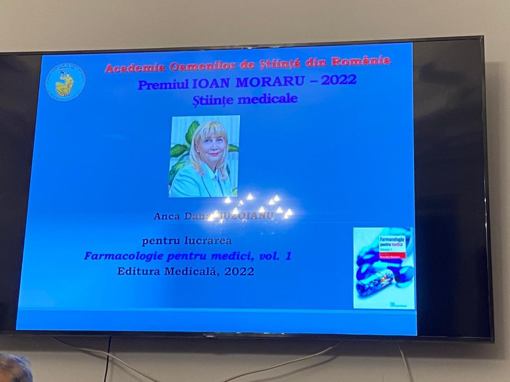 Cluj: Prof. dr. Anca Buzoianu, premiată la Gala Premiilor Academiei Oamenilor de Știință din România