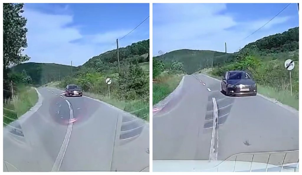 "A venit din UK în concediu." Un șofer cu numere de Cluj a fost filmat în timp ce conducea pe contrasens