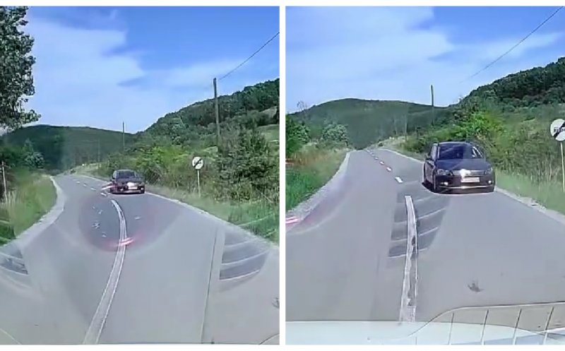 "A venit din UK în concediu." Un șofer cu numere de Cluj a fost filmat în timp ce conducea pe contrasens