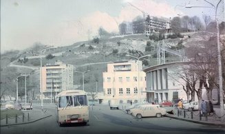 Construcția hotelului Belvedere, anii '70. La etajul șapte, era un apartament construit special pentru cuplul Ceaușescu