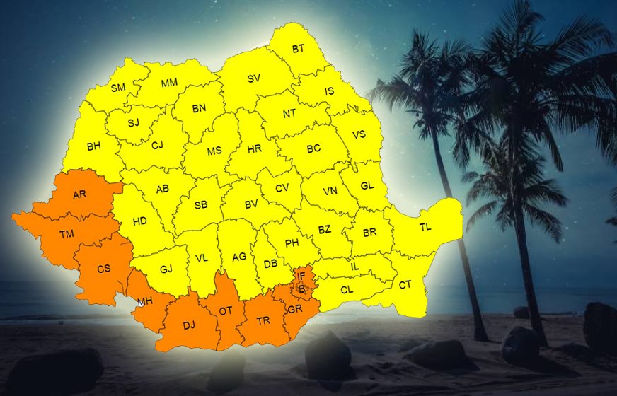 Avertizare meteo: Cod Galben de CANICULĂ la Cluj şi NOPŢI TROPICALE