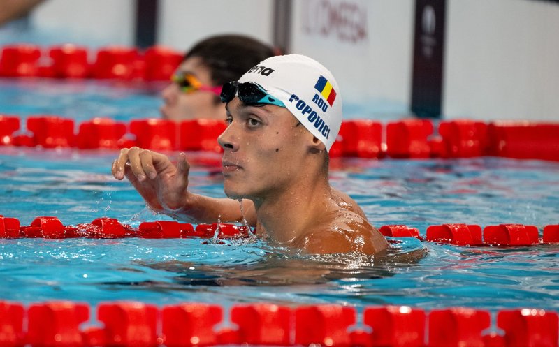 JO 2024. David Popovici, în semifinale la 200 m liber cu cel mai bun timp