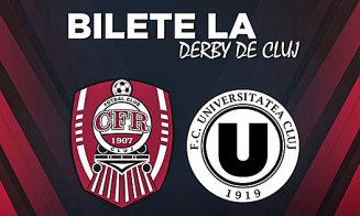 Bilete la DERBY-ul Clujului: CFR și ”U” joacă duminică / Propunerea clubului din Gruia pentru biletele din peluza oaspeților