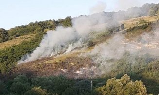Incendiu de vegetație într-o comună din Cluj: Un hectar de teren a fost cuprins de flăcări