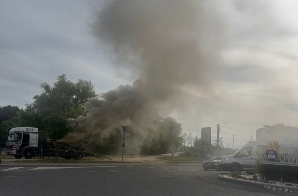 Incendiu în apropierea unei benzinării din Grigorescu. De la ce a pornit totul