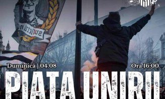 Suporterii “U” Cluj “ocupă” Piața Unirii înaintea meciului cu CFR