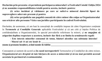 Minorii NU pot intra la UNTOLD fără "Consimţământul Parental" / Accesul persoanelor sub 18 ani în zona VIP și Backstage este strict interzis