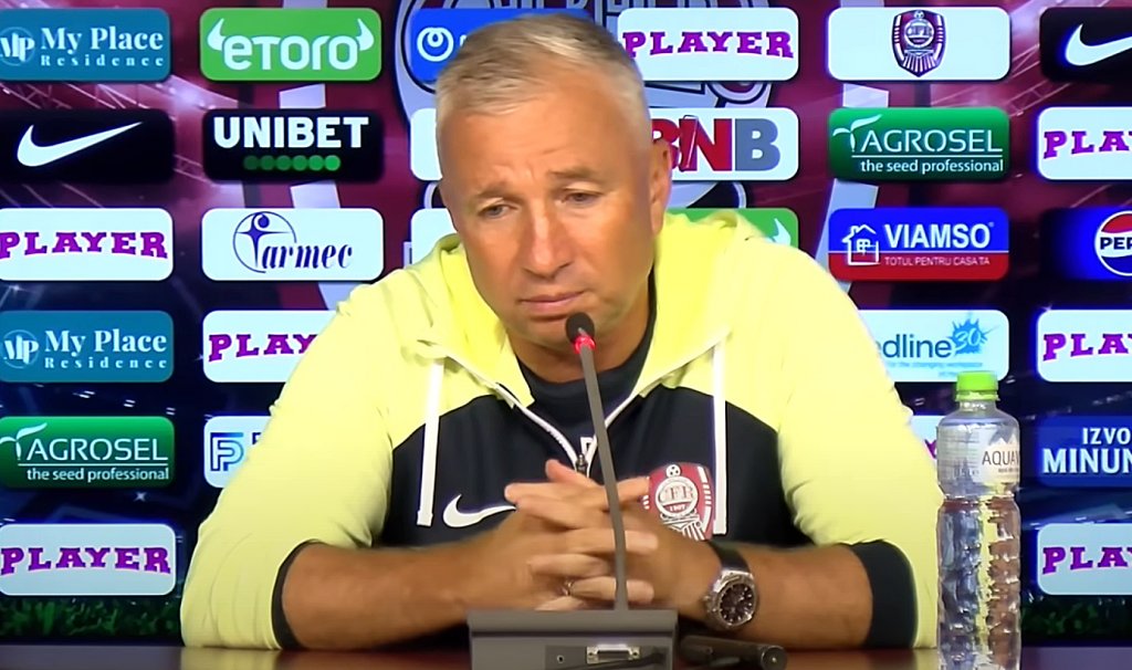 Dan Petrescu și-a criticat șefii de la CFR Cluj la conferința de presă: "La noi nu se știe. Vrem și obiective, vrem și aia, și aia..."