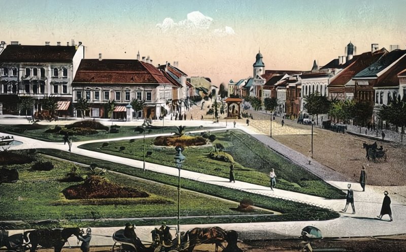 IMAGINE mai puțin circulată cu Piața Unirii. E de la 1915